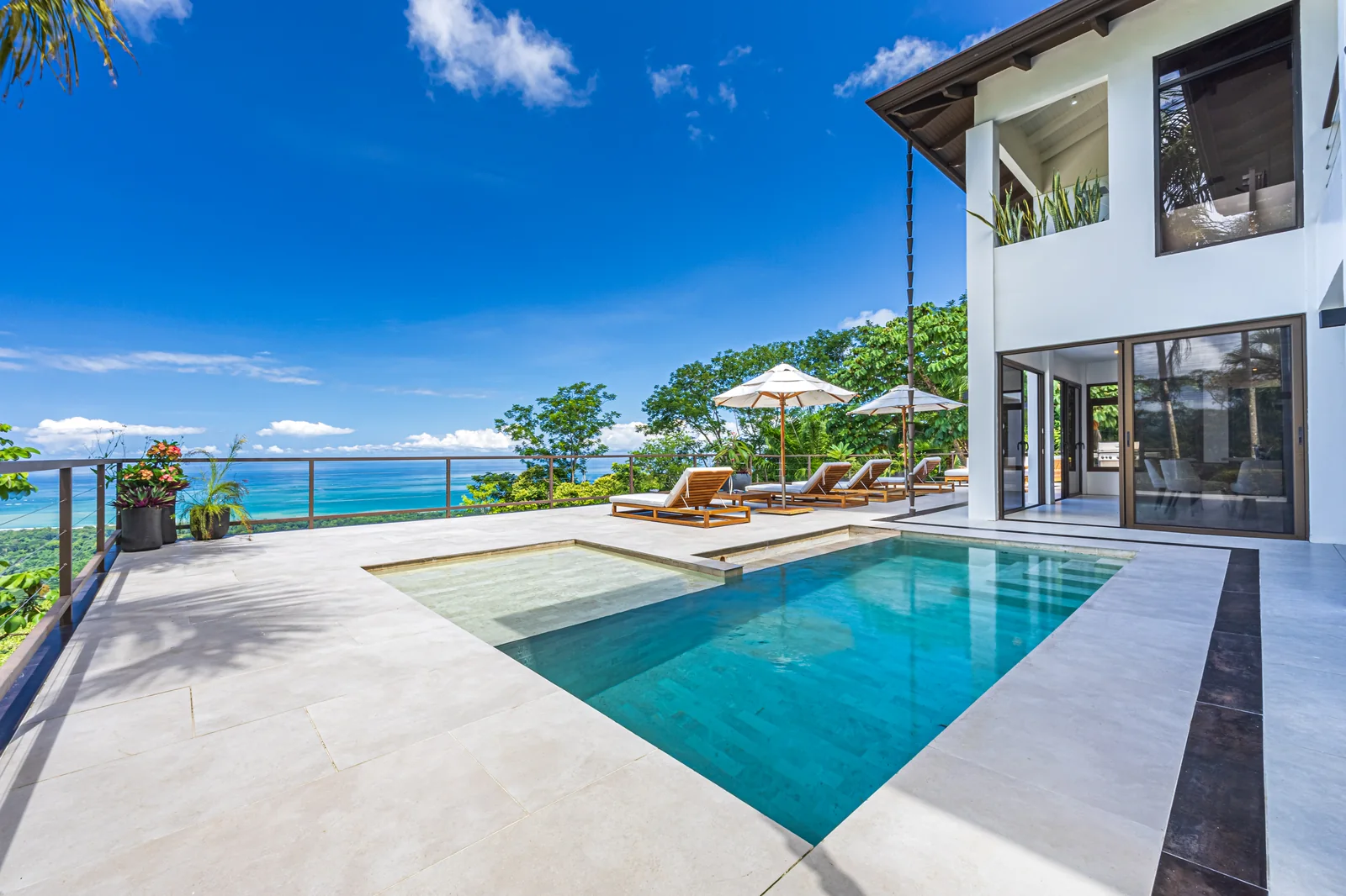 Casa Ballena &mdash; the pool terrace running the length of the house