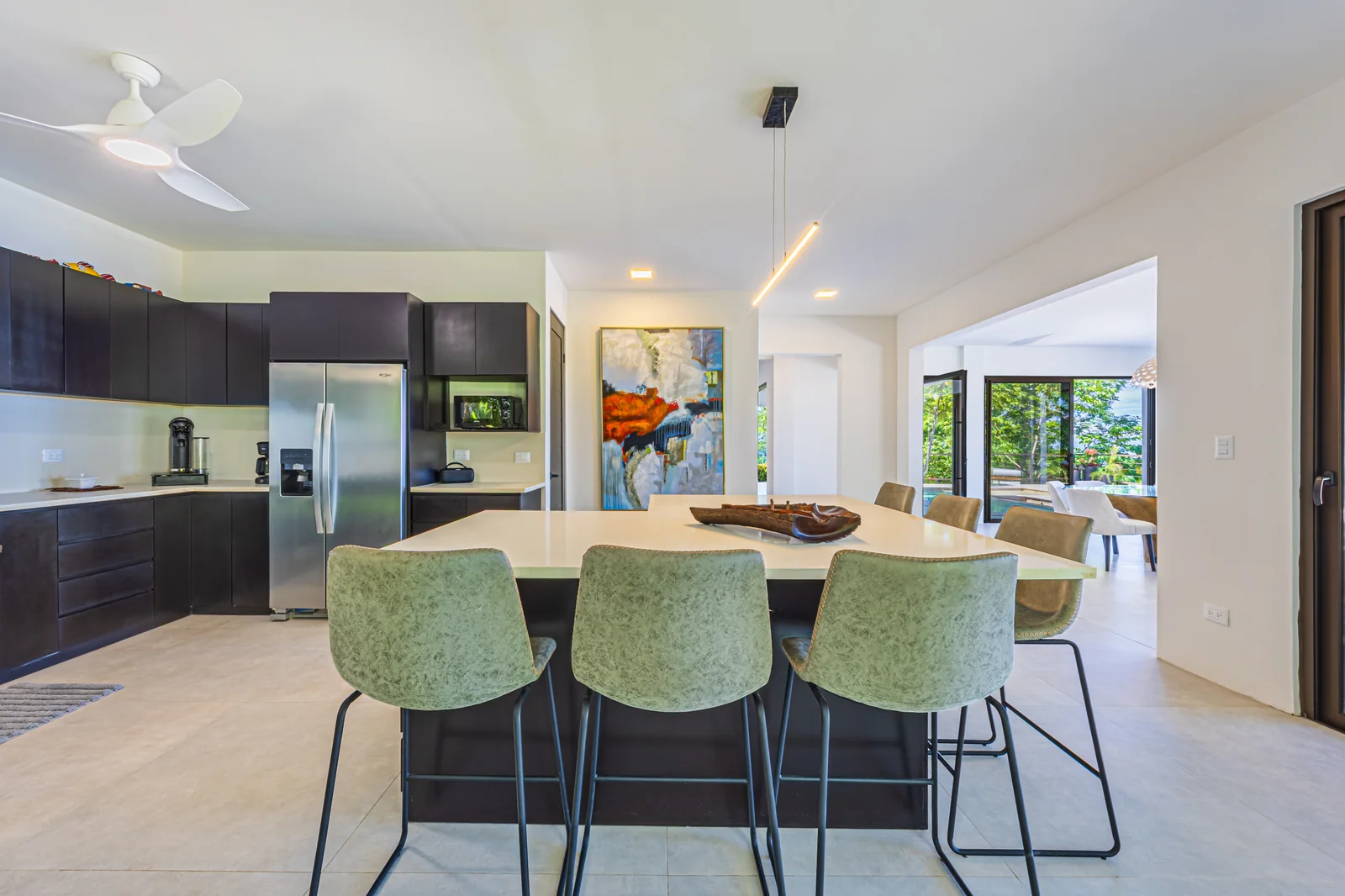 Casa Ballena &mdash; the kitchen island and seating