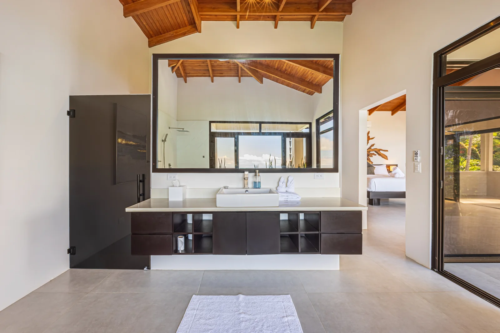 Casa Ballena &mdash; the primary bathroom with its double vanity