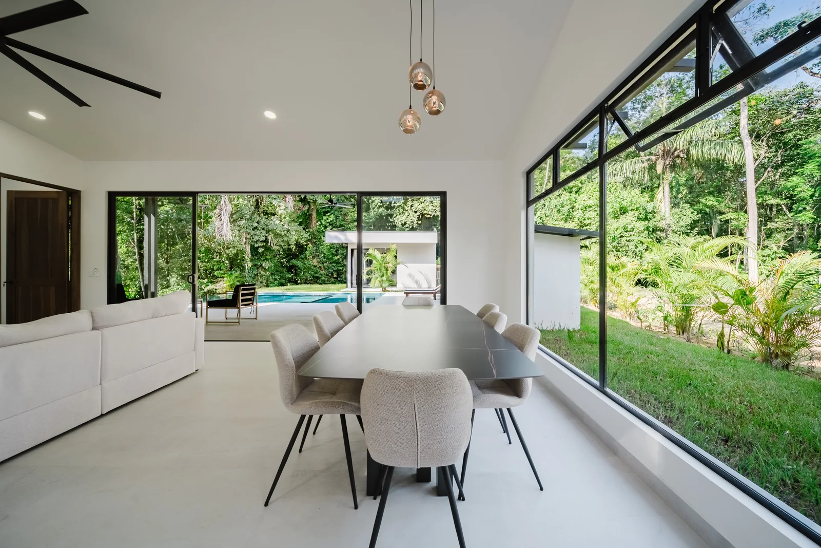 Casa Escondida &mdash; the stone dining table, seating eight