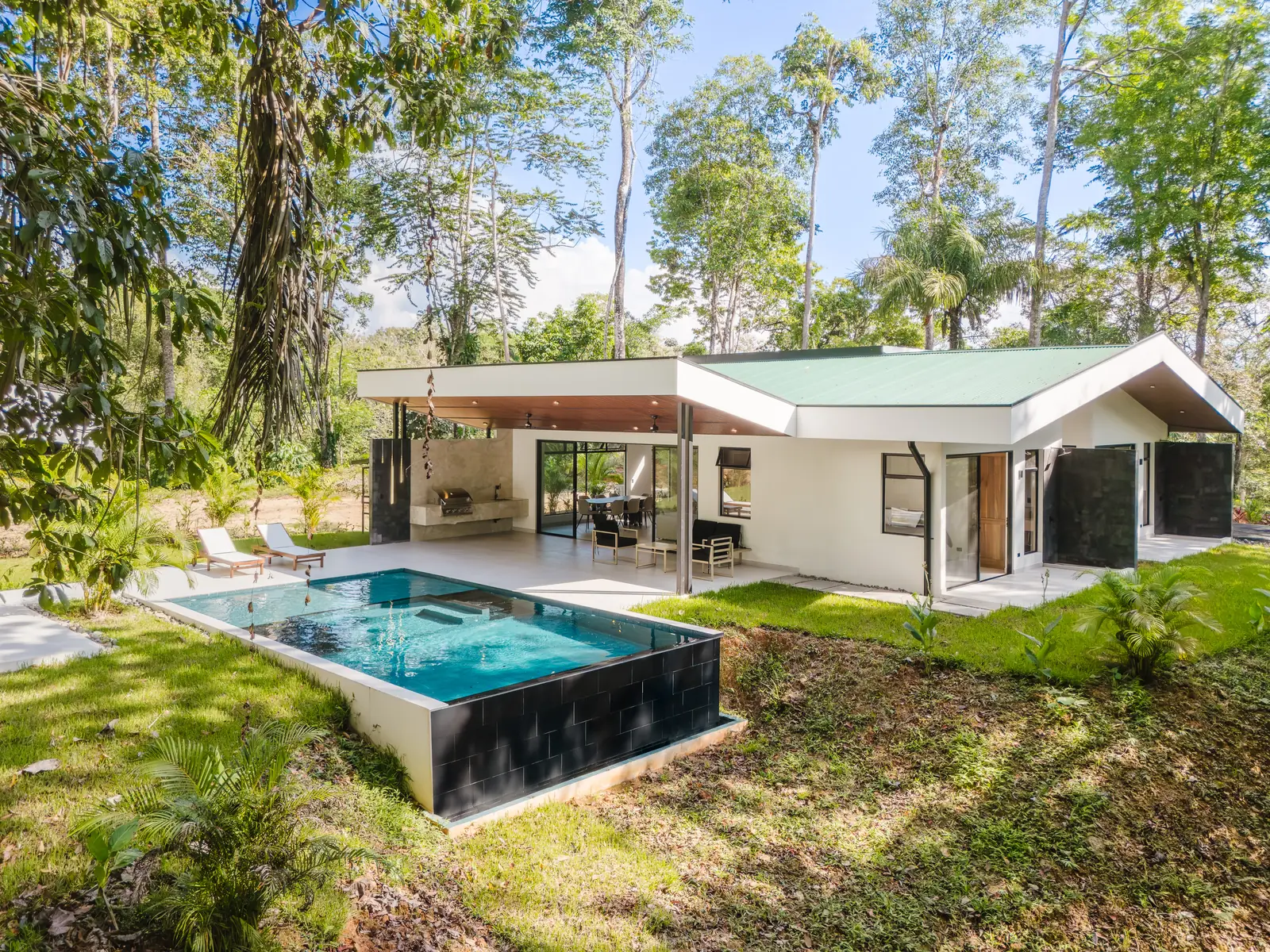 Casa Escondida, its raised pool and gated acre of forest above Quepos, Manuel Antonio