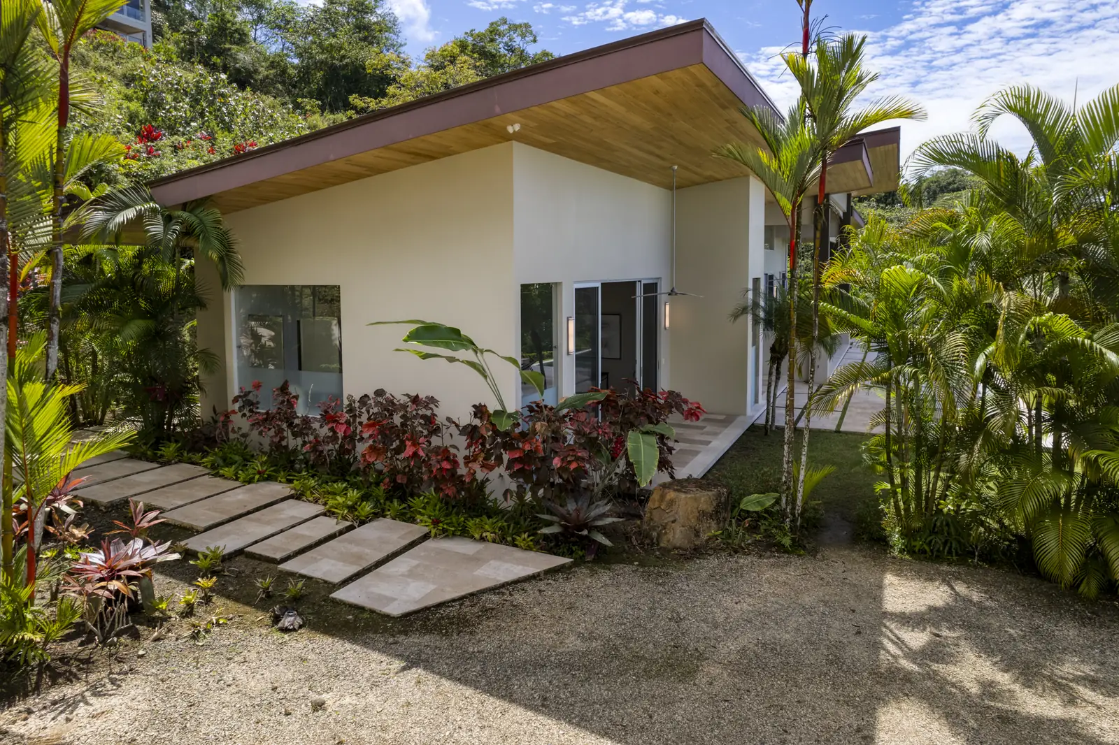 Casa Horizonte &mdash; the entrance, screened by planting