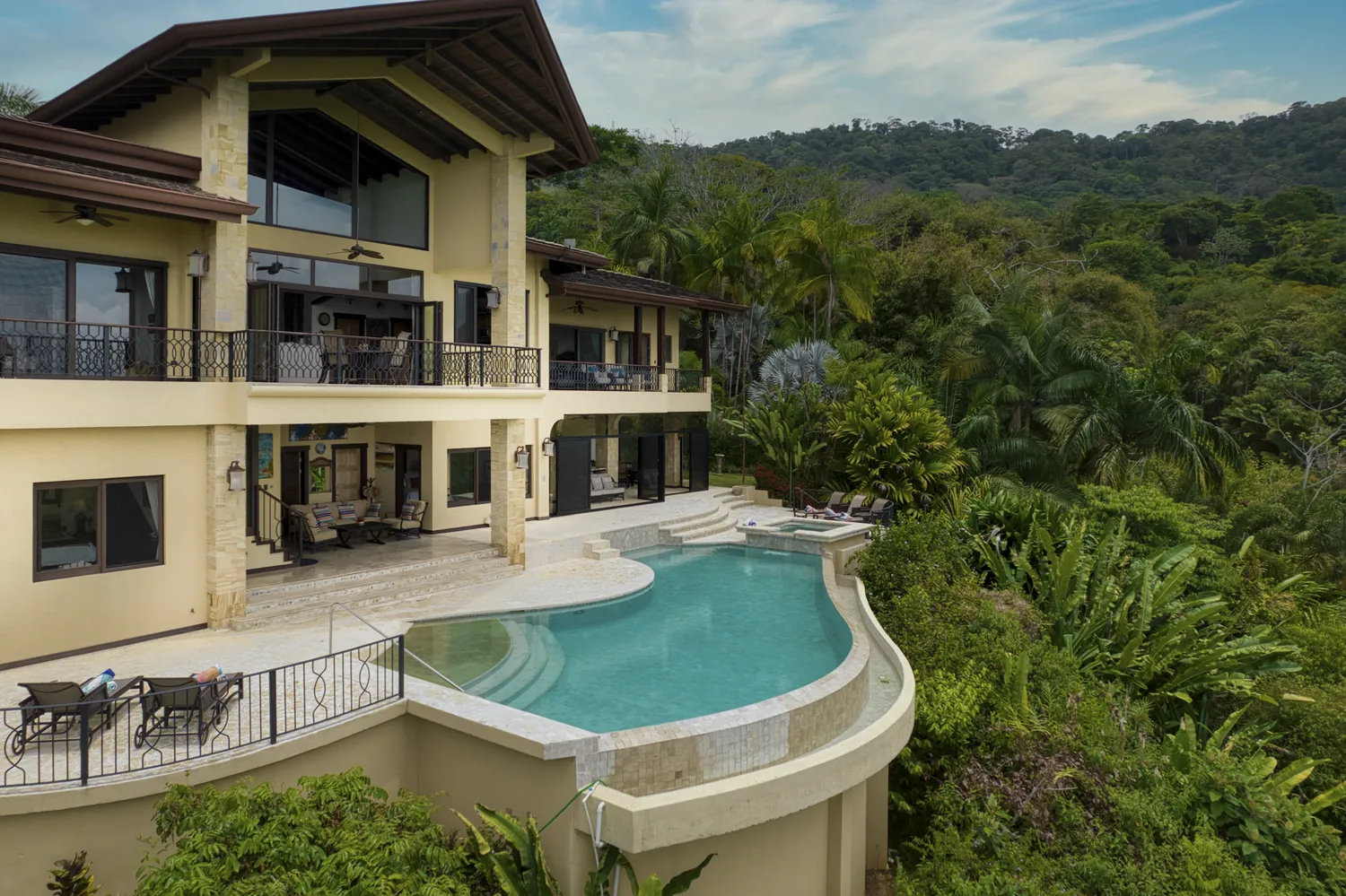 Casa Ladera &mdash; the house from the side, set into its ridge