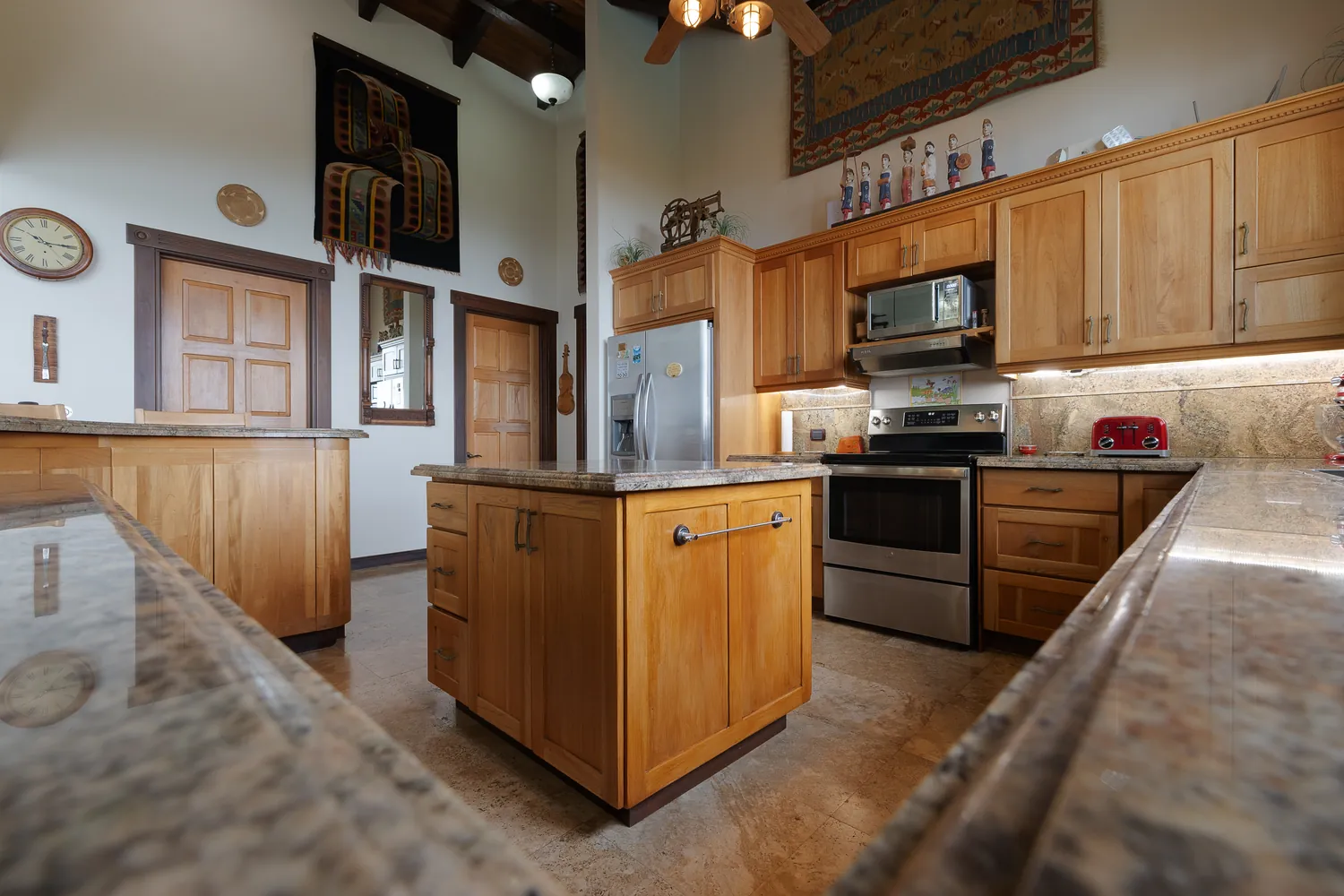 Casa Ladera &mdash; the kitchen island and range