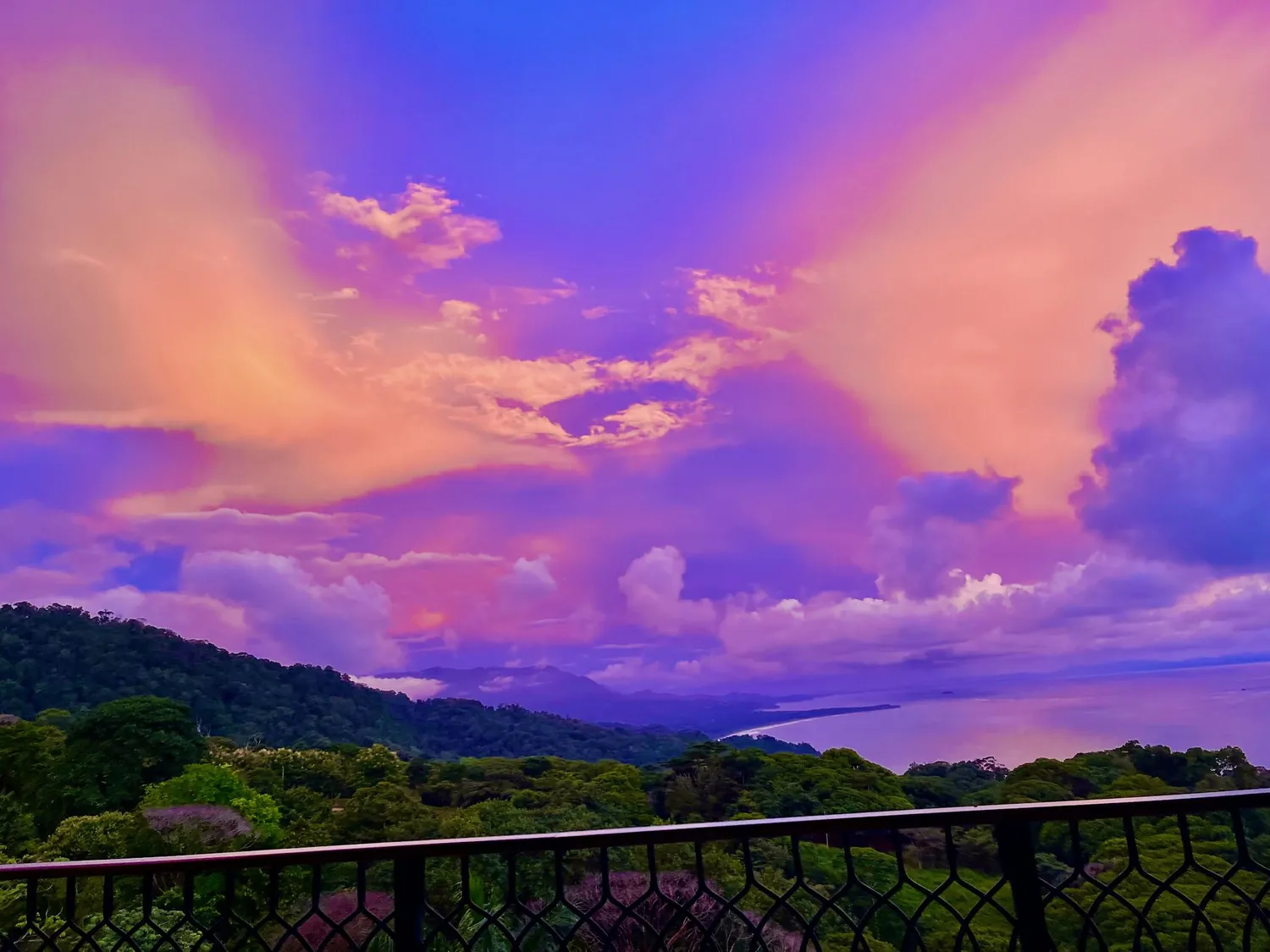 Casa Ladera &mdash; sunrise from the master bedroom balcony