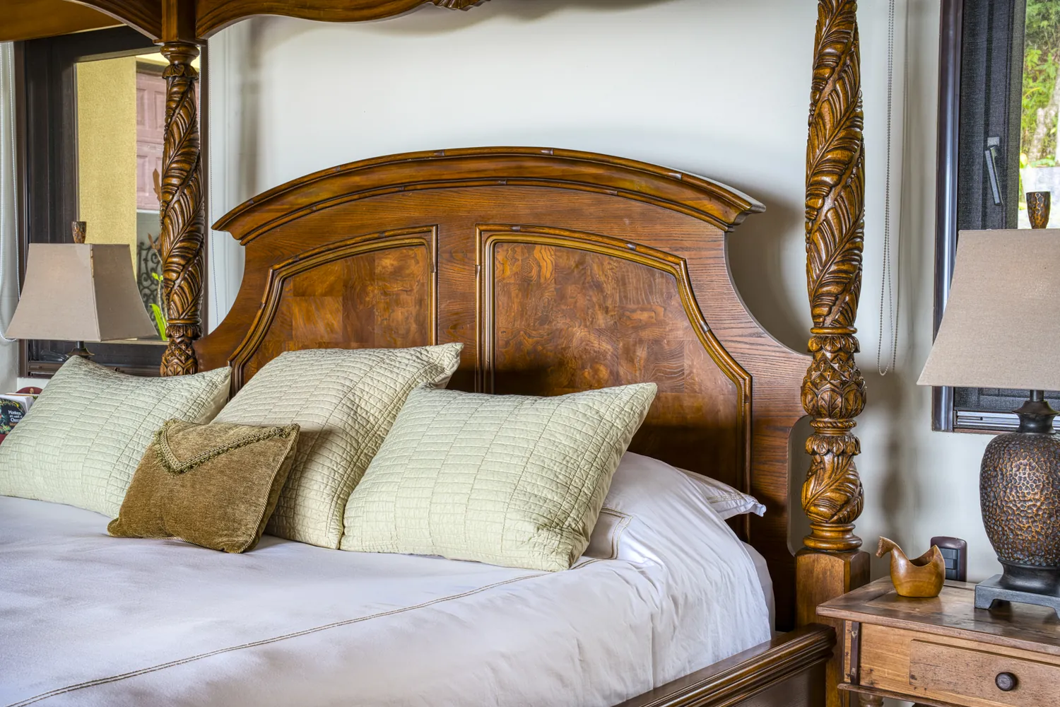 Casa Ladera &mdash; a guest bedroom with a four-poster bed