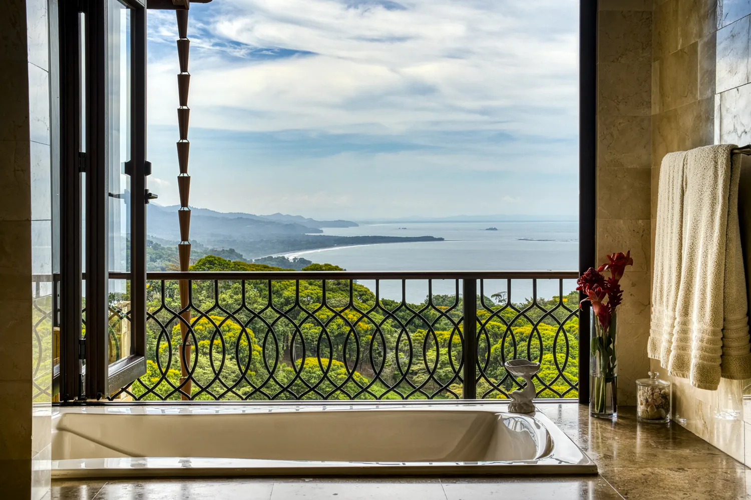 Casa Ladera &mdash; the ocean view from the guest bathroom