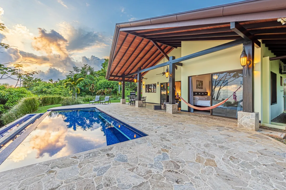 Casa Ola Azul &mdash; the pool and terrace at dusk