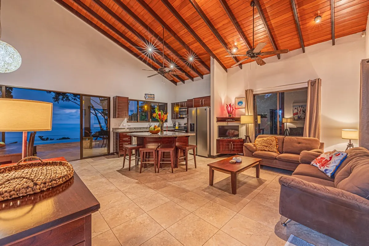 Casa Ola Azul &mdash; the living room opening to the terrace