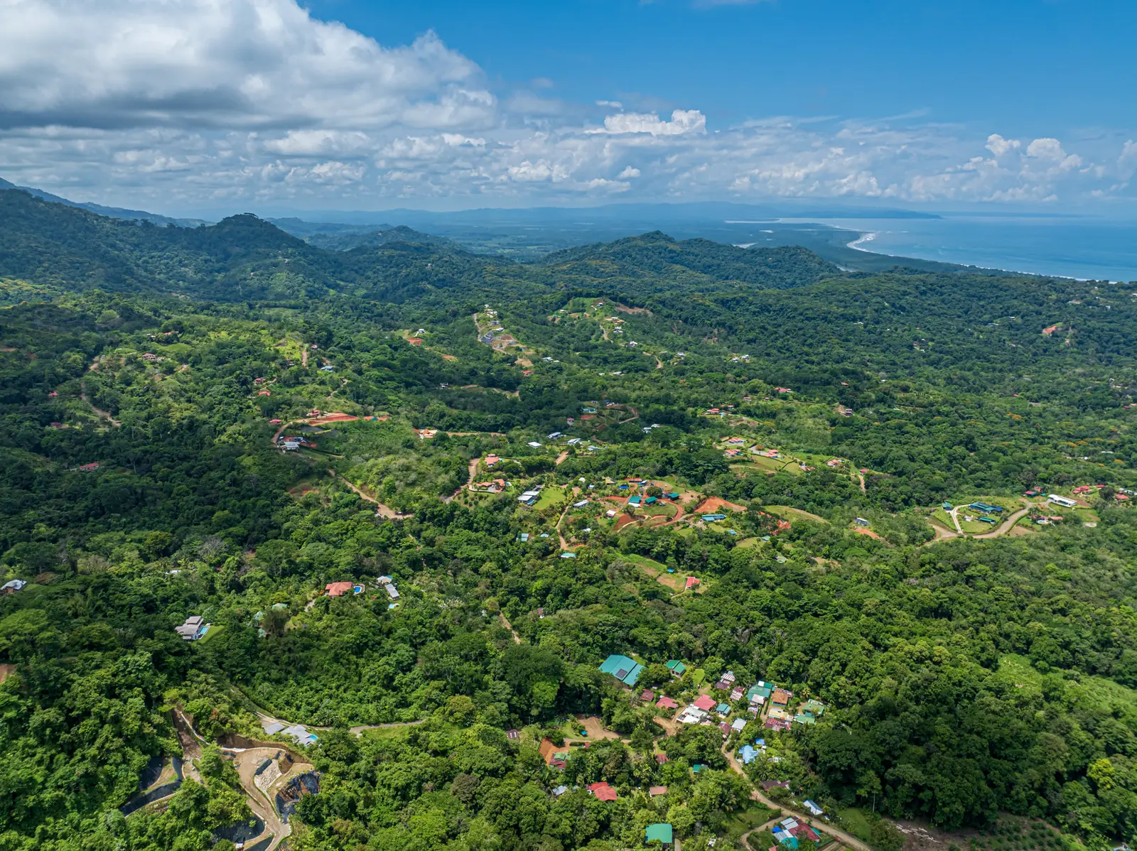 Casa Tranquilidad &mdash; the valley and the coastline below