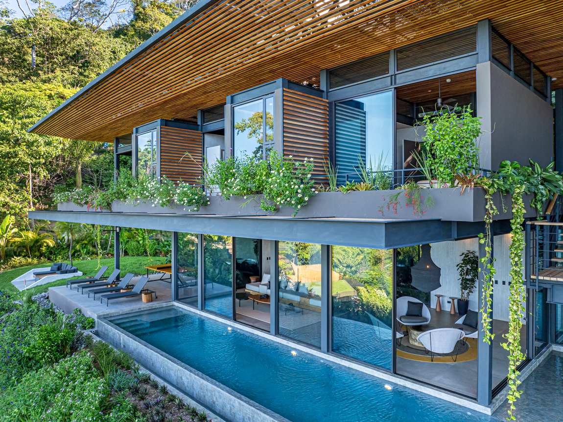 Cascada de Luz &mdash; The pool seen from inside the house