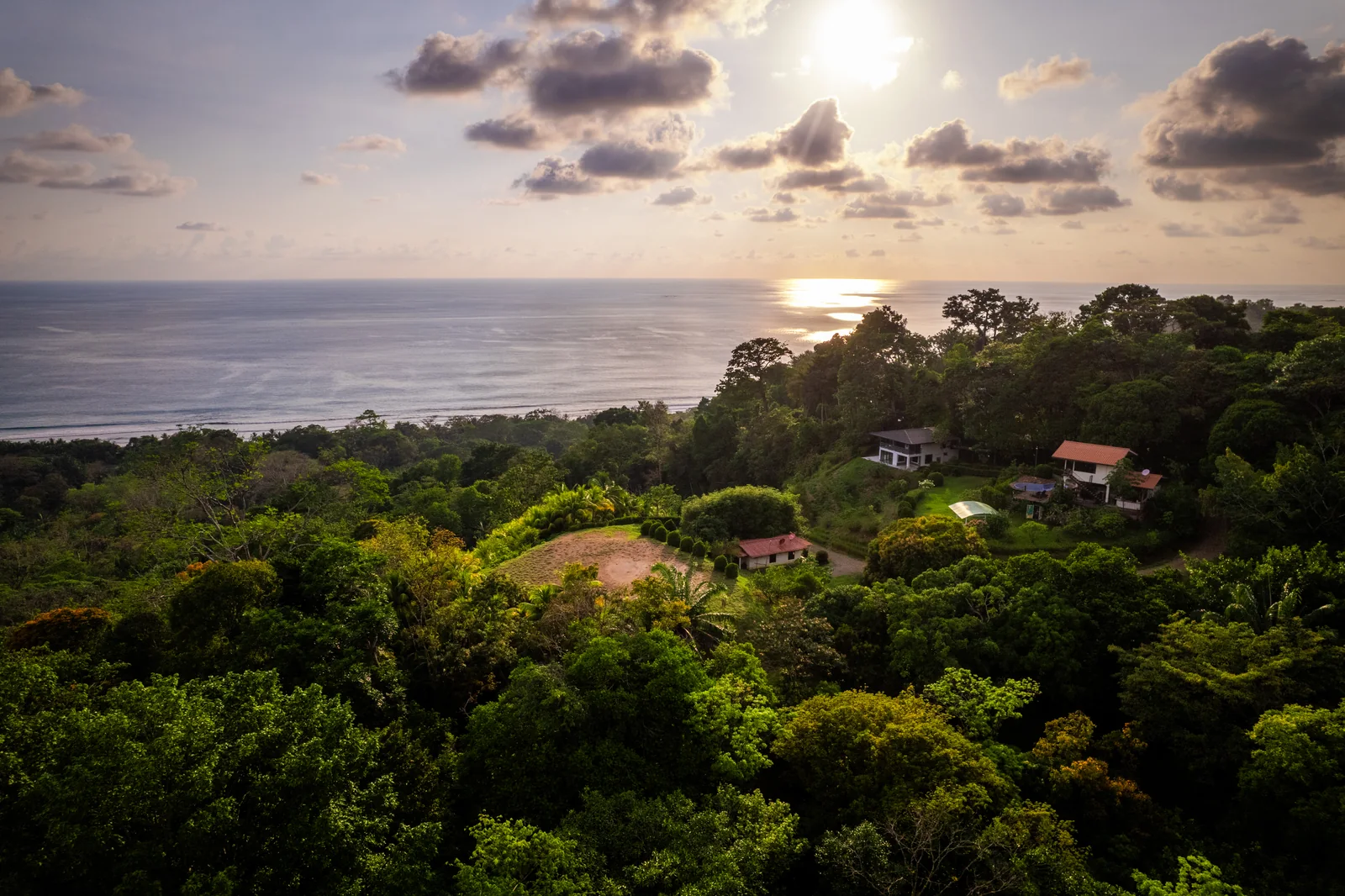 Finca La Cascada &mdash; late sun over the water