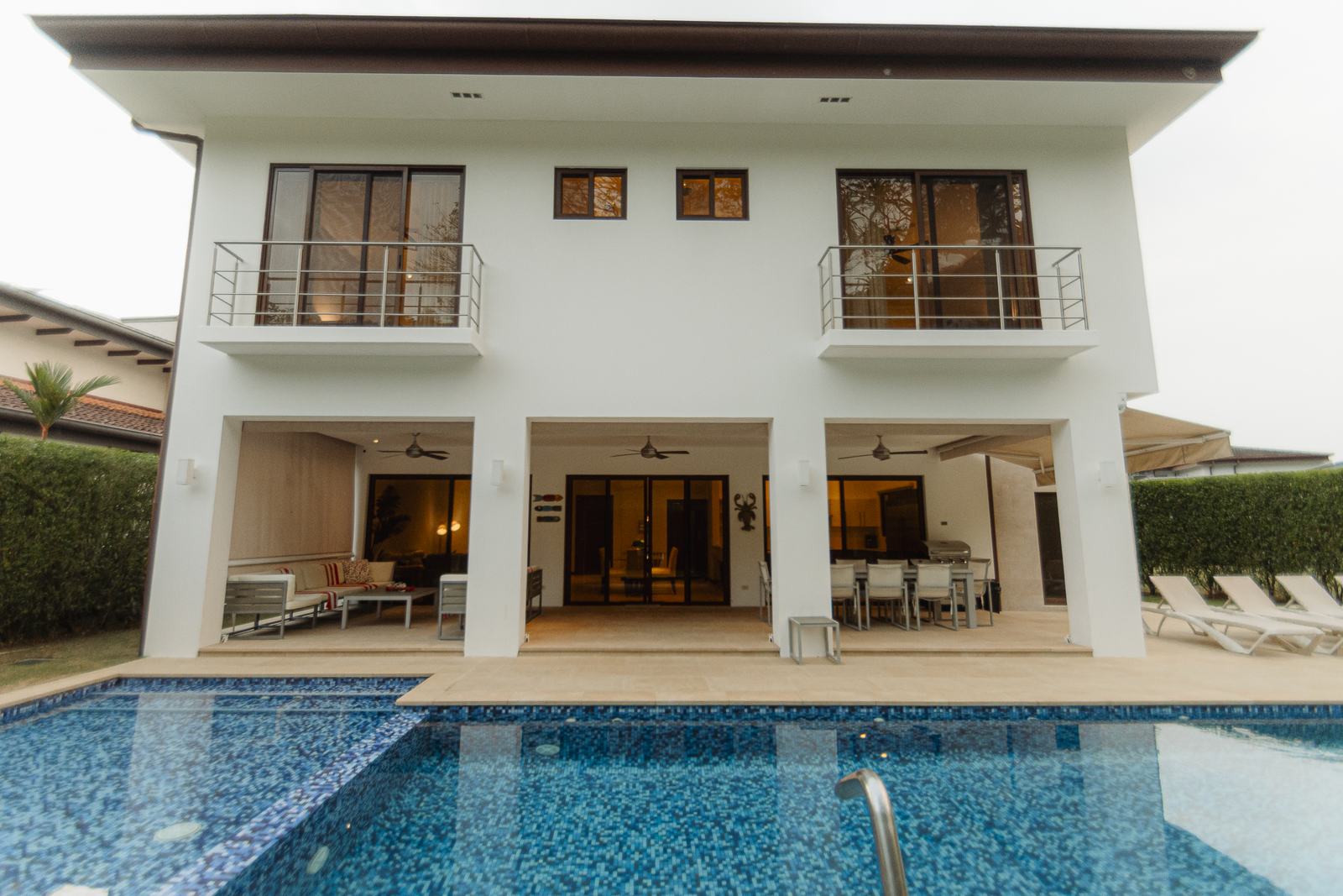 La Estancia &mdash; The facade from the far side of the pool