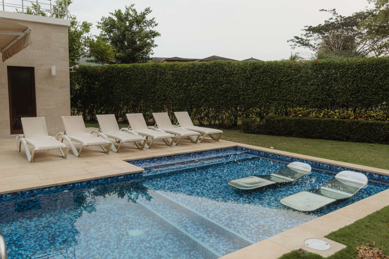 La Estancia &mdash; The lap pool, enclosed by clipped hedging
