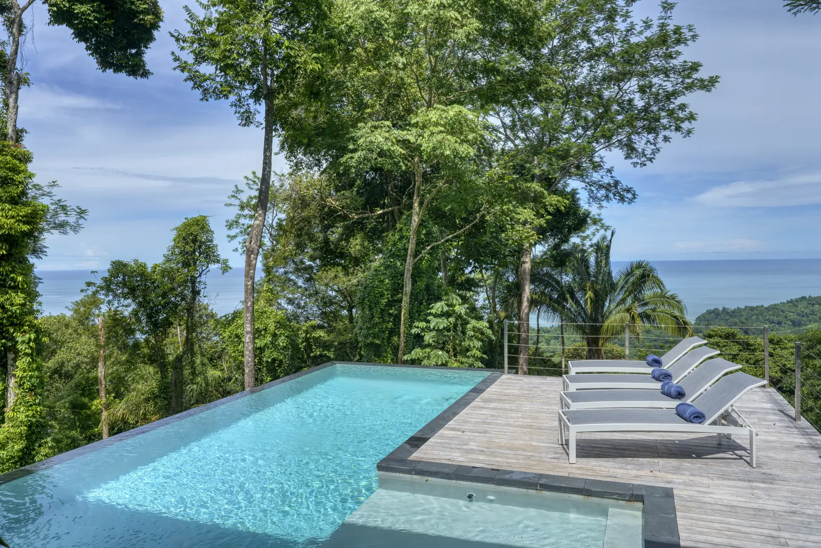 Villa Cosara &mdash; the infinity edge, with the Pacific beyond