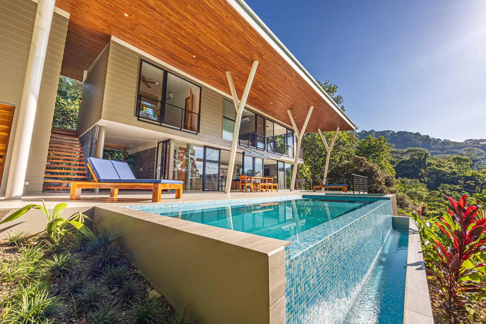 Villa las Ramas — the elevation and pool deck above the jungle canopy, north of Dominical
