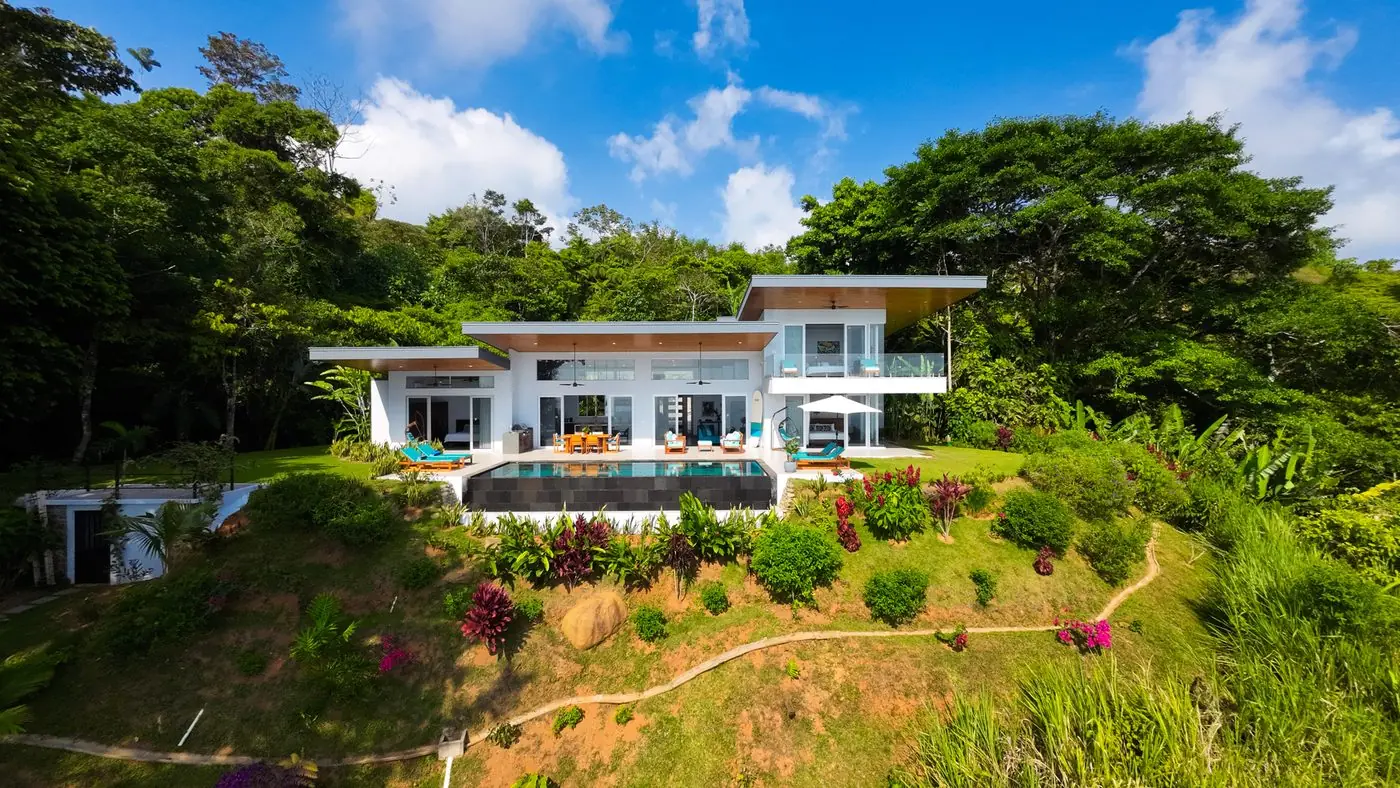 Villa Oro Verde &mdash; the house seen from the gardens below