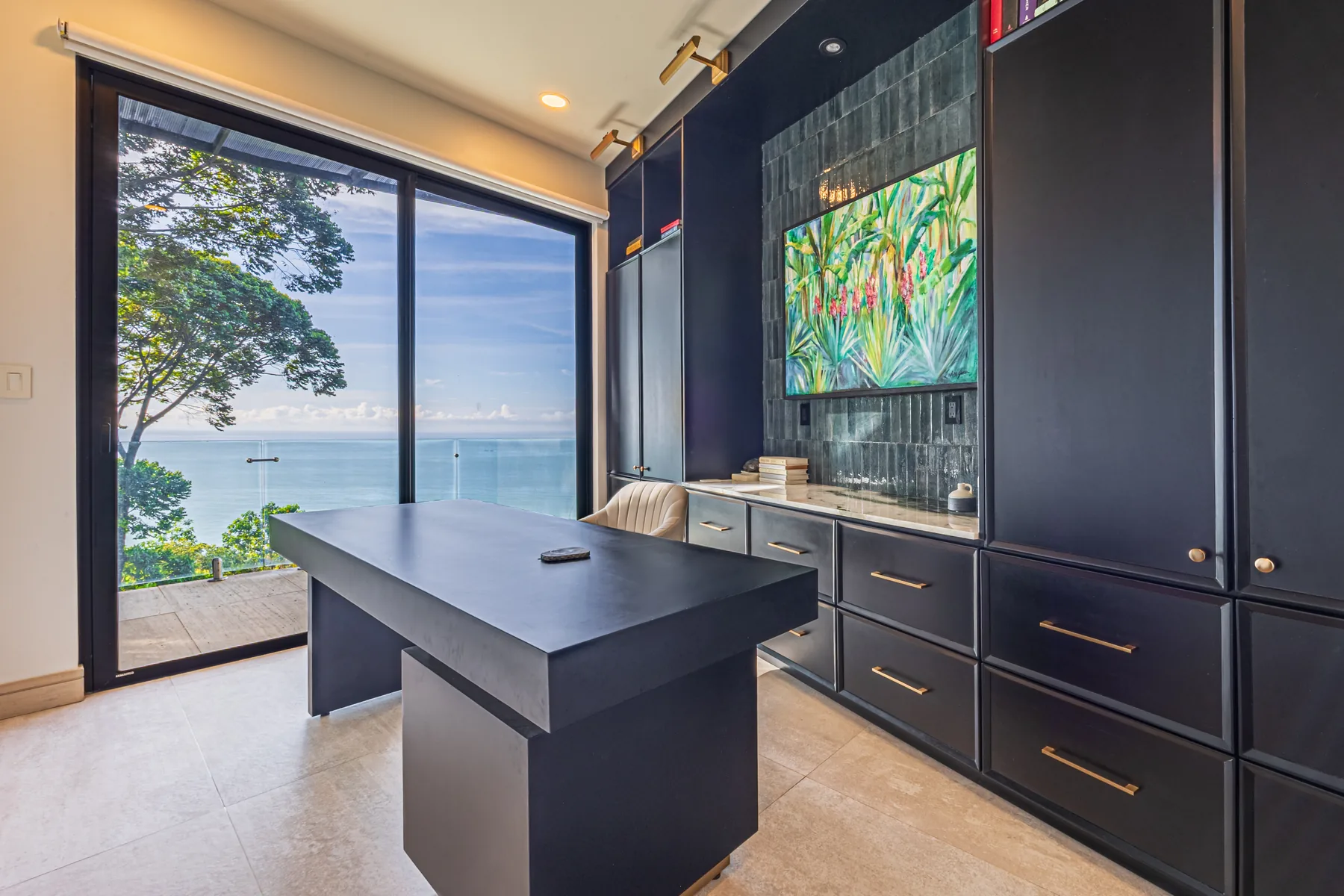 Villa San Martin &mdash; the office, looking out to the ocean