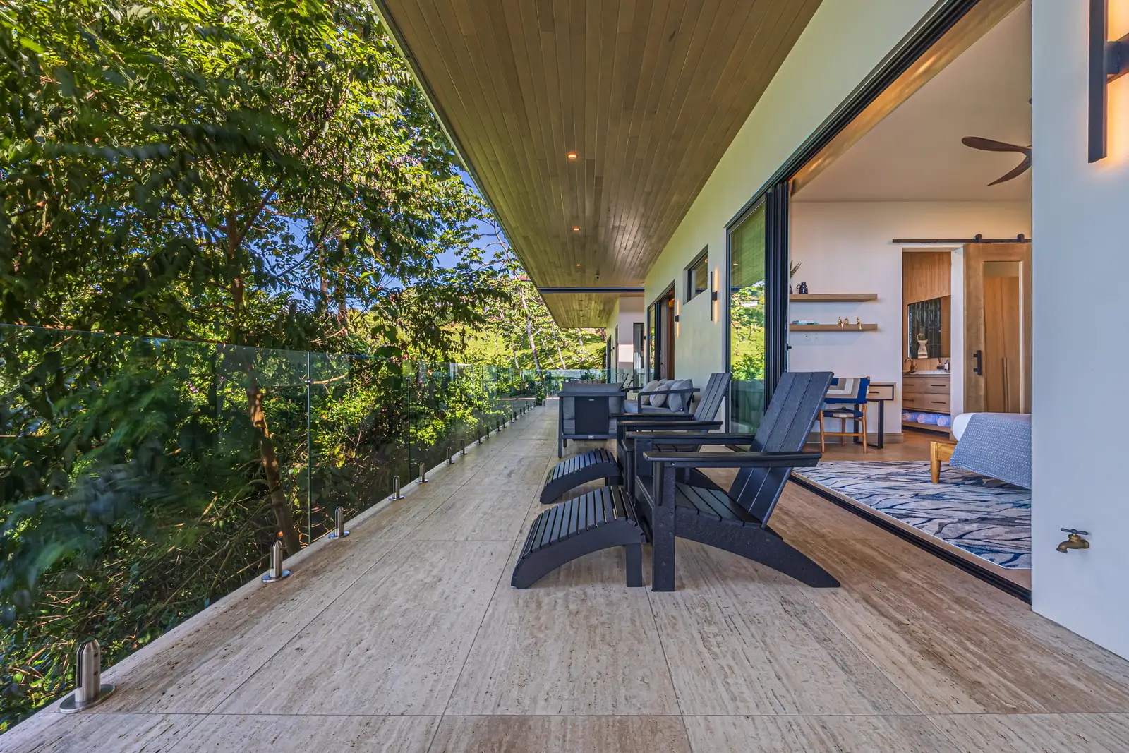 Villa San Martin &mdash; the guest house deck and its dining table