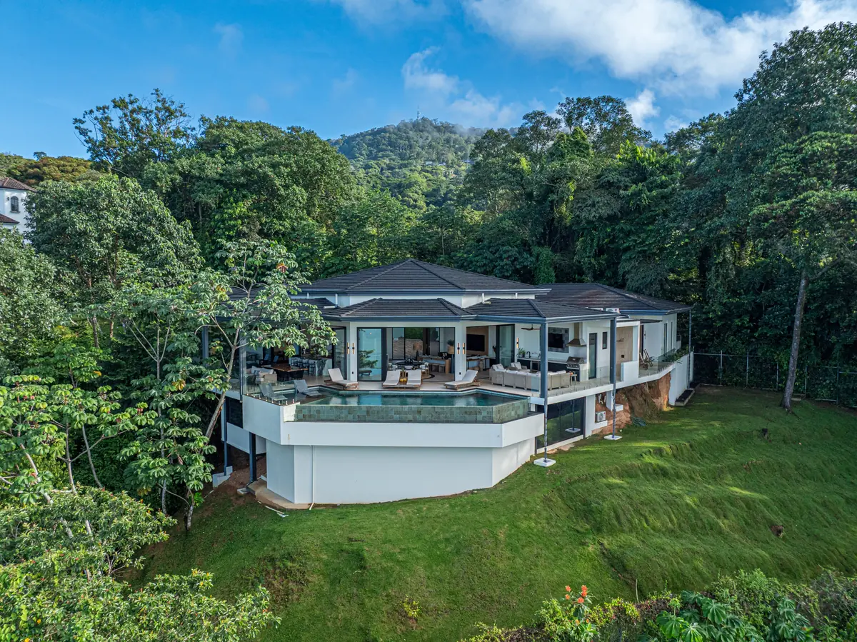 Villa San Martin &mdash; the house and the lawn from the air
